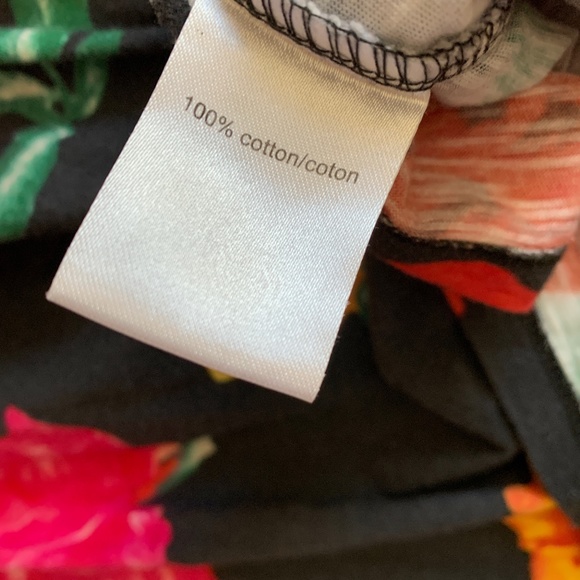 Pam & Gela floral slub jersey t shirt, large - Picture 5 of 5